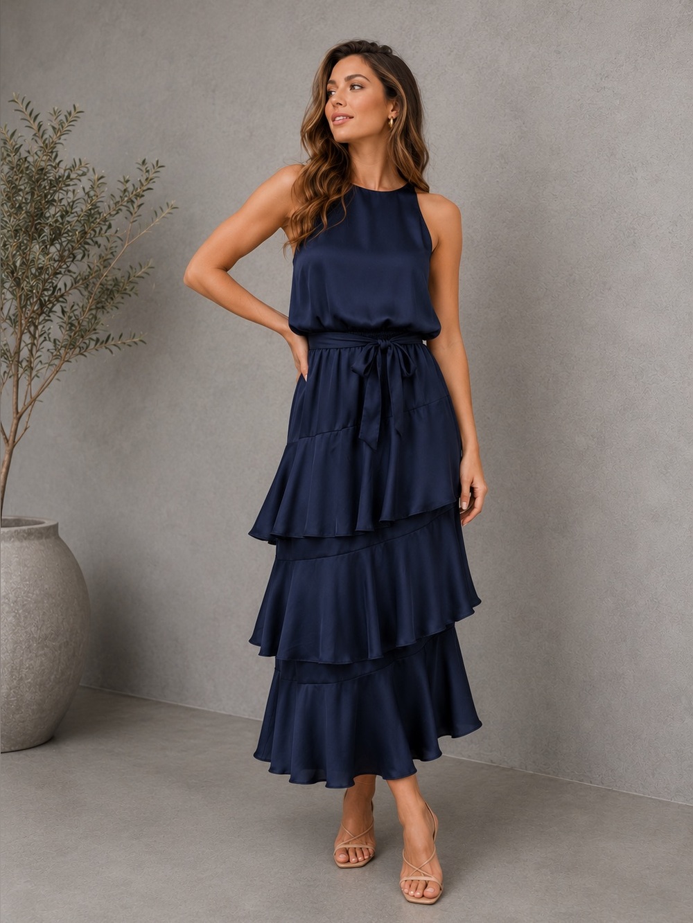 PETAL & PUP SEYCHELLE DRESS - NAVY SIZE 0
B760